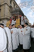 Festa di Sant Agata   procession of Devoti with the golden statue of the saint 